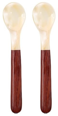 2er Set Perlmuttlöffel Kaviarlöffel Eierlöffel Caviar Spoons Handarbeit Kaviarlöffeln Perlmutt Servierlöffeln Klassischer Kaviarlöffel Eierlöffel Perlmutt für Ei Eis Kaffee Marmelade