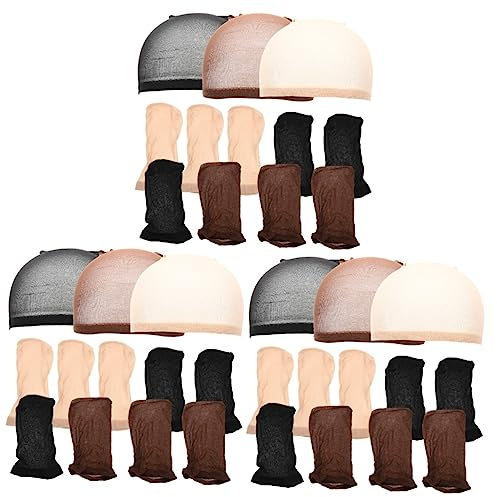 POPETPOP 18stücke Nylon Haarnetze Für Perücken Atmungsaktive Und Dehnbare Haarkappen Hautfarbe Und Kaffee Für Damen Und Herren Bequem Und Rutschfest