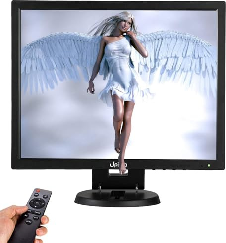 Upinva Monitor da 14 pollici Schermo della telecamera di sicurezza Schermo multifunzione HDMI AV BNC Ingresso VGA Interfaccia USB Monitor per computer Risoluzione 1024x768 Altoparlanti integrati