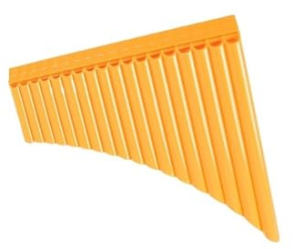 Professionelle Panflöte Lernen Sie, Die 18-Rohr-Panflöte Mit Mundstück Zu Spielen (Color : Orange)