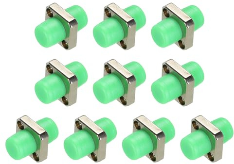 sourcing map Fiber Optical Coupler FC to FC/APC Square Flange, Single Mode Simplex Adapter, FC-FC/APC, for Network Internet Connector, 10pcs