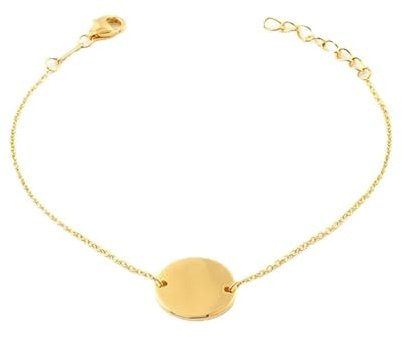 Epinki Echt Goldschmuck, 14K 585 Gold Armband, Pailletten Gliederarmband, Gelbgold Au750 Frau Armband 16cm