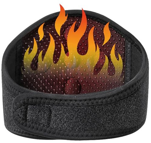 HPONEZJ Bandage de nuque auto-chauffant - Protection de la nuque - Orthèse magnétique - Soutien de la nuque - Soutien des douleurs cervicales - Pour homme et femme - Noir