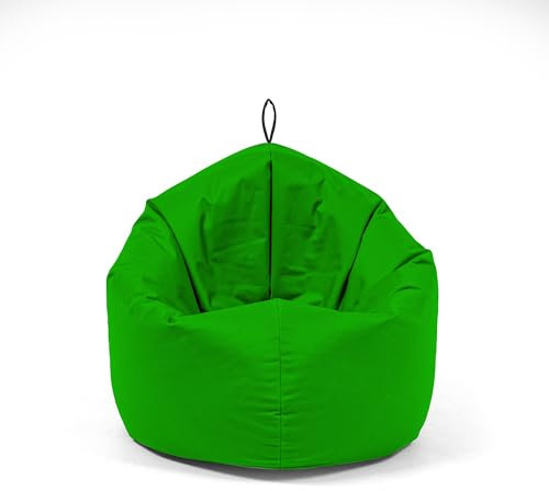 Nadimaideal Sitzsack 2 in1 Funktionen für Kinder, Teenager & Erwachsene | Indoor & Outdoor | Gaming Sitzsack -Komfortabler Beanbag | Füllung EPS Perlen (Grün, XL -Durchmesser: 135 cm)