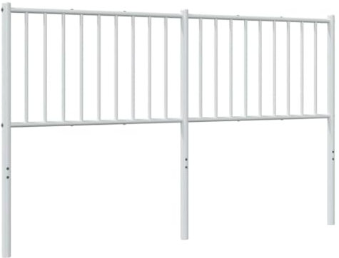 HETFTJN Kopfteil Wandkissen Kopfenden Headboard - Kopfteil Metall Weiß 160 cm für Herbergen Gästezimmer Jugendzimmer Schlafräume
