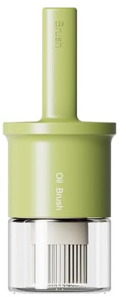 Botella dispensadora de aceite de vidrio con cepillo de silicona, botella de aceite de cocina, tarro de aceite de vidrio para salsa barbacoa y freír