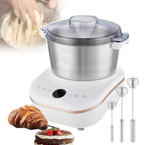WOTZOV Macchina per Il Pane elettrica da 200 W con Tempo controllabile, impastatrice con Touch Screen, pentola in Acciaio Inossidabile da 5 l, impastatrice in 15 Minuti, lievitatore comm