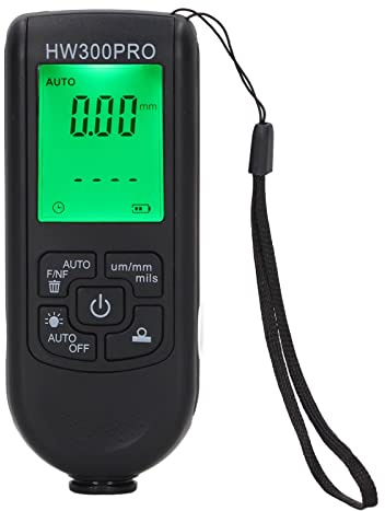 Digitales Schichtdickenmessgerät, Ultrahochpräzise Sonde, Lackdickenmessgerät für Automobilindustrie, Messbereich 0 bis 2000um, Schwarz