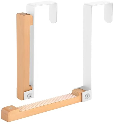 WUSJCOF 2 Gancho para puerta plegable, metal y madera, para puertas de hasta 4,5 cm de grosor, perchero para puerta, perchero para puerta(Blanco)