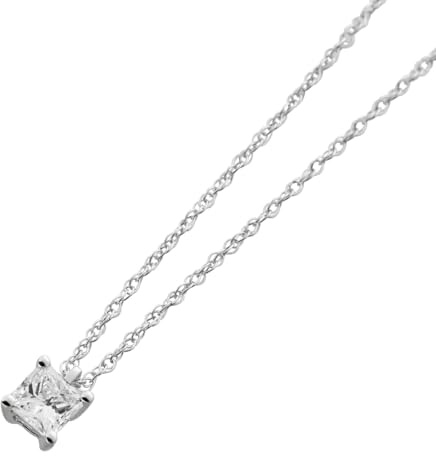 Ch.Abramowicz Diamant Kette 0.25ct Anhänger Weißgold 585 14K Lab Grown Diamant 45