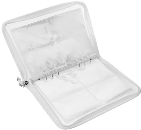 POPETPOP Álbum de Almacenamiento con Cremallera Cubierta de Álbum de Fotos Pequeño para Tarjetas Fotográficas Postales y Objetos de Colección Organizador de Fotos de Viaje