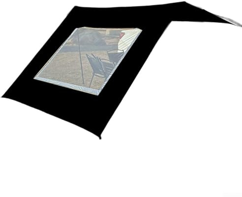 Jotekonoby Toldo para acampar al aire libre, toldo para cámper, toldo impermeable de 2,8 x 4,8 m, tienda lateral del vehículo con ventana de malla, protección UV, tela Oxford recubierta de plata