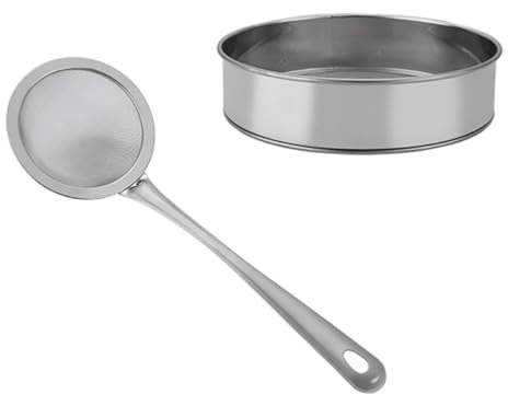 EXHUMKY 1 juego Colador Inoxidable para con Fina Juego para Cocina para Espolvorear y Repostería