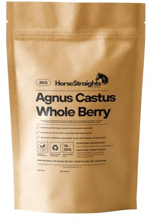 Agnus Castus Chaste Tree Berry Whole Berry for Horses Hormonal Balance & Behaviour Support 3Kg HSD Horse Straights Direct