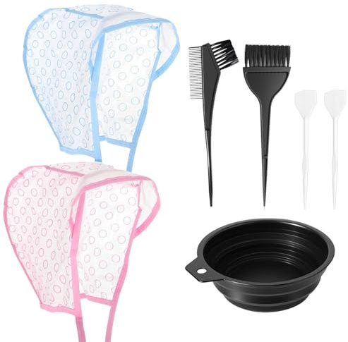 Highlighting Cap Highlight Cap Hair Highlighting Kit Coloring Hair Highlight Cap and Hook Kit Bleach Cap with Hair Coloring Brush for Dyeing Salon Home Use