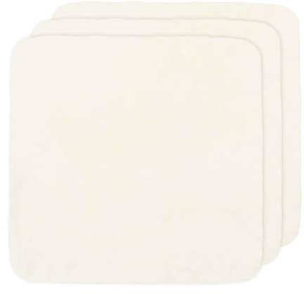 HARFINGTON 3 Pcs Chamois Cloth for Car 7.9 x 7.9 Inch Square Natural Shammy Car Drying Towel Superb Absorbent Drying Cleaning Cloth for Glass Paint Care Mirrors Windows, White