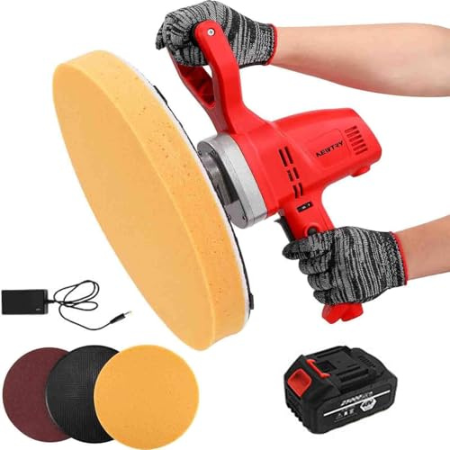 Electric Wall Plastering Machine, High-Torque Trowel with 6 Precision Speeds, Dual-Battery System for Extended Runtime, Ideal for Professional Masons
