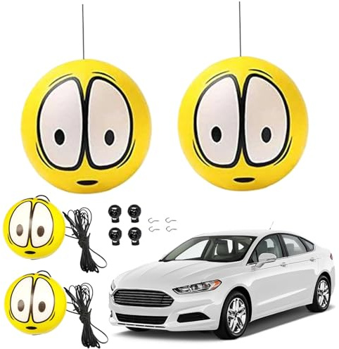 Aiuto per il parcheggio del garage, palla per il parcheggio, 4 pezzi, 6 cm, kit di assistente per gli occhi grandi, con corda da 4 m, doppia guida per fermate del garage, kit di assistente del sistem