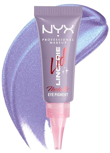 NYX Professional Makeup Lid Lingerie Cream Eye Pigment Eyeshadow - Up to 24H Wear, Infused with Hyaluronic Acid, Smudge-Proof & Transfer-Proof Cream Shadow - Lacy Lilac
