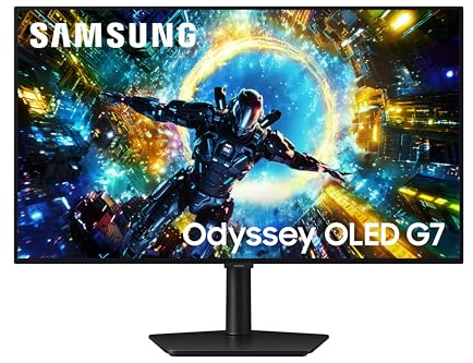 Samsung Odyssey OLED G73SH 32 4K UHD Gaming Monitor, 0.03ms, Dual 330Hz 165Hz Refresh, Gsync Compatible, Freesync Premium Pro, HDMI 2.1, Displayport, 3840x2160, Height Adjust, LS32HG732SUXXU