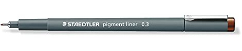 Staedtler 308 03-76 VE Pigment Liner (Fineliner mit hochwertiger Pigmenttinte, wasserfest, lichtbeständig, dokumentenecht, Linienbreite 0,3 mm, Etui mit 10 Pigment Linern) braun | Dokumentenecht, wasserfest, lichtbeständig – Zeichnen & Skizzieren – Art.-Nr. 308 03-76