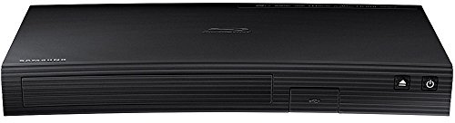 SAMSUNG Blu-ray DVD Disc Player With Built-in Wi-Fi 1080p & Full HD Upconversion, Plays Blu-ray Discs, DVDs & CDs, Plus CubeCable 6Ft High Speed HDMI Cable, Black Finish (Renewed)