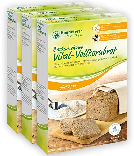Glutenfreie Backmischung Vital-Vollkornbrot | 3x400g | Hanneforth