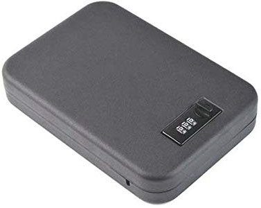 HomDSim Portable Security Lock Box Gun Pistol Safes Car Security Lockbox