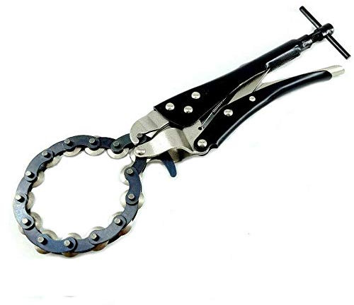 Opaltool - Cortatubos de escape universal para tubo de escape (cadena de bloqueo de tubo, cadena de corte, pinza llave de tubo