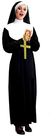 KarnevalsTeufel.de Damenkostüm Nonne Kleid mit Haube