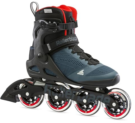 Rollerblade MACROBLADE 90, Inline-Skates für Männer, Fitness Inliner, Orion Blau/Scharf Orange