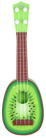 MILISTEN Kiwi Obst Form Gitarre Mini Obst Ukulele Kleine Kinder Gitarre Frühen Lernen Pädagogisches Spielzeug für Jungen Und Mädchen (Grün)