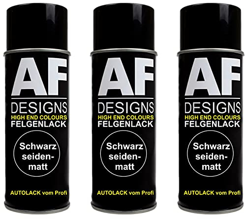 Alex Flittner Designs Felgenlack schwarz seidenmatt 6x Lackspray Felgenspray Lack matter Lack Spray