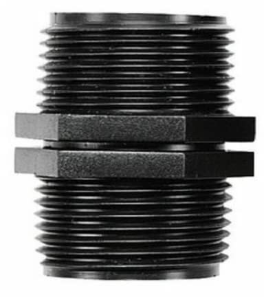 acquaverde Nipplo Raccordo con Doppio Filetto Connettore per Tubi e Sistemi di Irrigazione - Orto Facile (1, 1 x 1)