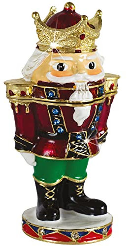 Craycombe Trinkets 6066 Nutcracker Soldier Trinket Box, Red, Height 8cm