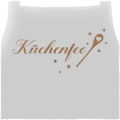 SpecialMe® Kochschürze Damen Küchenschürze für Frauen Aufdruck Bedruckt Küchenfee Backschürze Baumwolle