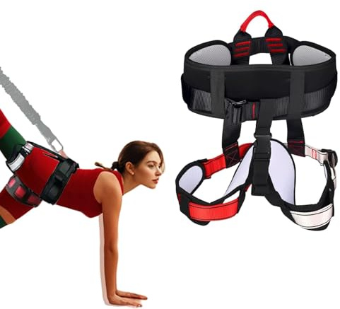 PRIORMAN Bungee Fitness Harness,CE Certified Adjustable 31.5-44 Waist Belt