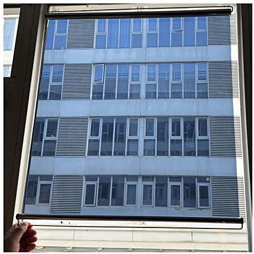 LXLZYXSF Duo Rollo Einweg-Spiegel & Klar Roll-up-Schirm Für Glasfenster / -türen, Punch-frei Wärmeregulierung Rollo Mit Saugnäpfen, Blau-Silber (Size : 53x150cm/21x59in)