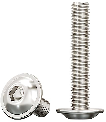Drenky Linsenkopfschrauben M8 x 40 mm, 10 Stück, Edelstahl A2 V2A, hohe Härte, metrisches Gewinde