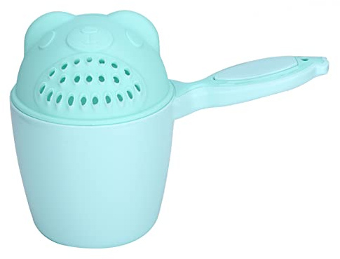 Baby Shampoo Becher, Niedliches Haarwaschmittel Haare Waschen Kinderschutz Haarwaschbecher Baby und Kinder Haarwaschbeche Duschspüler Baby Badespüler Eimer Baby Badewanne Wasserfall Spüler (Grün)