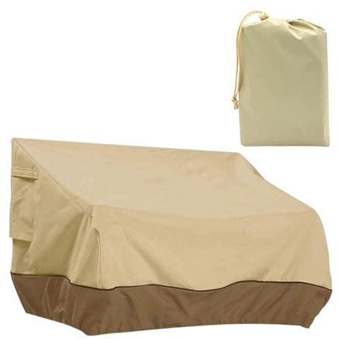 Funda exterior impermeable, funda de sofá exterior, Oxford 210D impermeable para muebles de jardín o terraza, cubierta de banco de patio, funda de protección para jardín (147 x 83 x 79 cm)