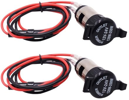 CGEAMDY 2 Piezas Zócalo Del Encendedor De Cigarrillos, Conector Impermeable Para Encendedor Eléctrico Para Motocicleta, Impermeable Marine Grade Enchufe Del Encendedor De Cigarrillos Outlet
