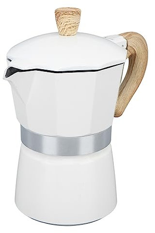 Caffettiera da Piano Cottura, Caffettiera Elettrica da 3-6 Tazze Moka da Cucina per Preparare caffè Espresso(300ml)