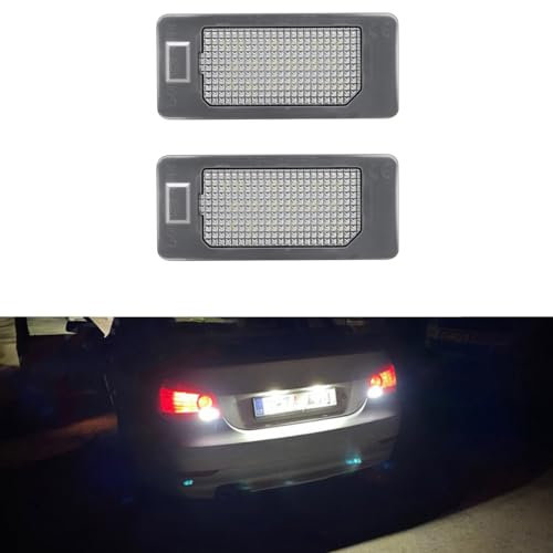 BHZNGD 2 Stück Kfz-Kennzeichenbeleuchtung für B/MW E39 E46 E60 E61 X5 E70 E71 E72 E82 E84 E88 E90 E91 E92 E93 F10 F11 F25 F26 M3 F80 F83 Kennzeichenleuchte