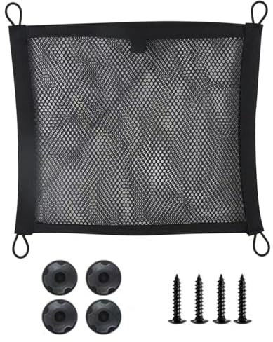 JJiaoLinin Storage Nets for Campervans,Cargo Net for Van Campervan Storage Net with 4 Screws & 4 Hooks Elastic Nylon Storage Net Car Mesh Cargo Net for Caravan Motorhome Trunk Vans