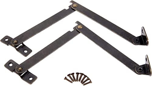 Stützscharniere, Soft-Close-Türdämpfer, Stoßscharniere, 2 Stück, 108 x 11 mm, antike Bronze, Deckel-Stützscharniere, Strebe for Box-Display-Möbel, Stützscharniere