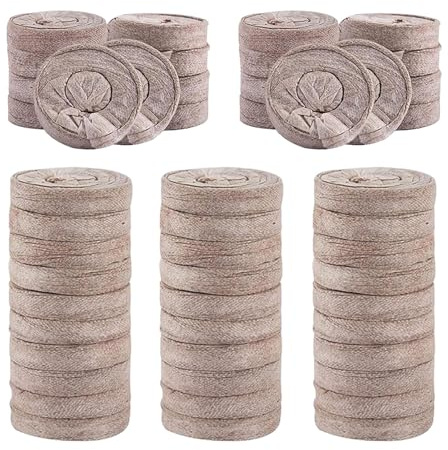 Torfpellets zum Pflanzenstart, Bio-Torf-Pflanzenstarter-Pellets, Pflanzenstartpellets - Bodenpellets Blockpflanzen-Starterkapseln 50 Stück - Kompakte Pflanzenkapseln
