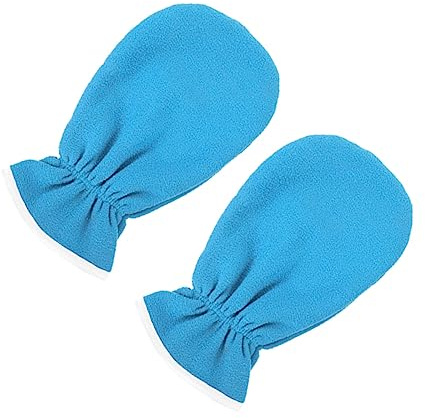 Healeved Guantes Exfoliantes Hidratantes para Manos Aceite Esencial, Reutilizables de Franela y Poliéster, Ideales para Cuidado Personal Diario y Tratamiento de Calor en Spa