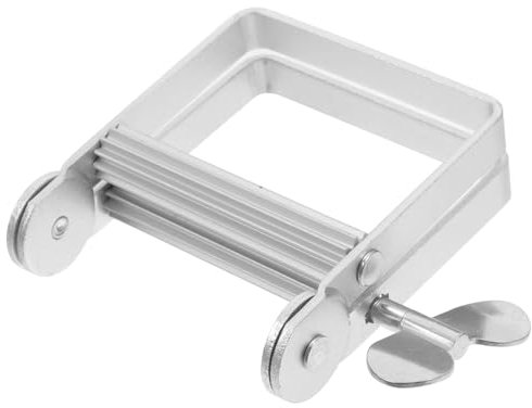 Presse-tube Manuel pour Dentifrice 2 Pièces en Aluminium Argenté