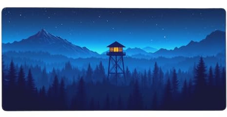 Gaming Mouse Pad Forest Mouse Mat Lighthouse Mouse Pad XXL 1200 x 600 x 3 mm Desk Mat Large with Anti-Slip Rubber Base,Waterproof Gaming Mouse Mat for Improved Precision and Speed Keyboard Mat -Y1178